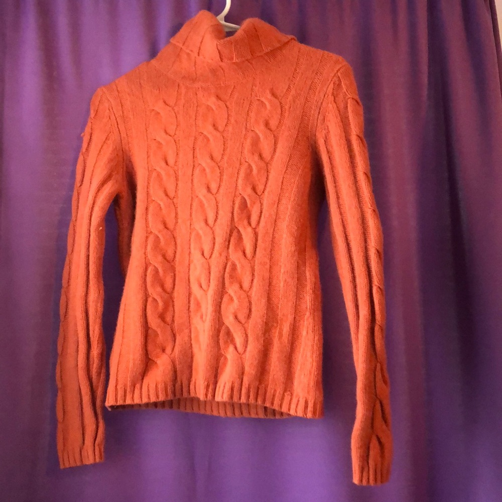 Peach Colored Turtle Neck Sweater - LOFT